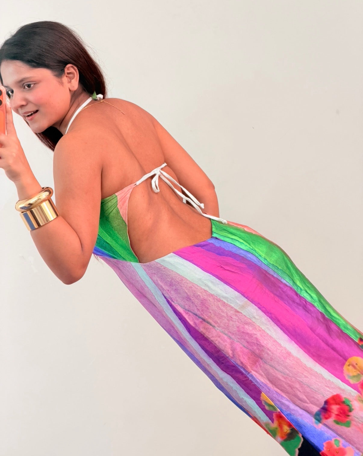 Colorful Halter neck dresses