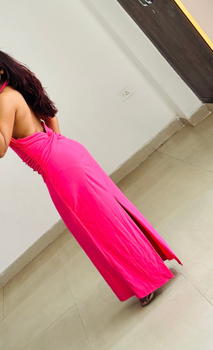 Zara hot pink dress