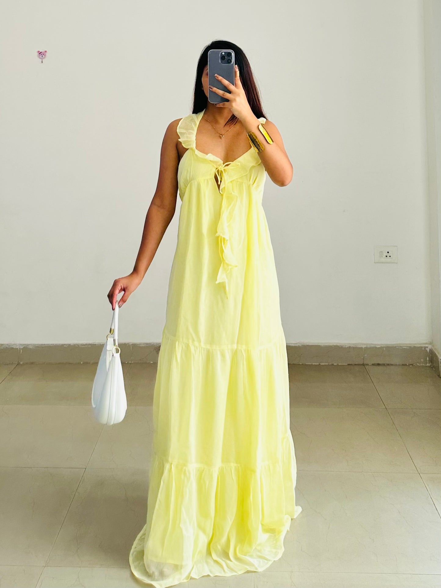 Butter yellow maxi dress