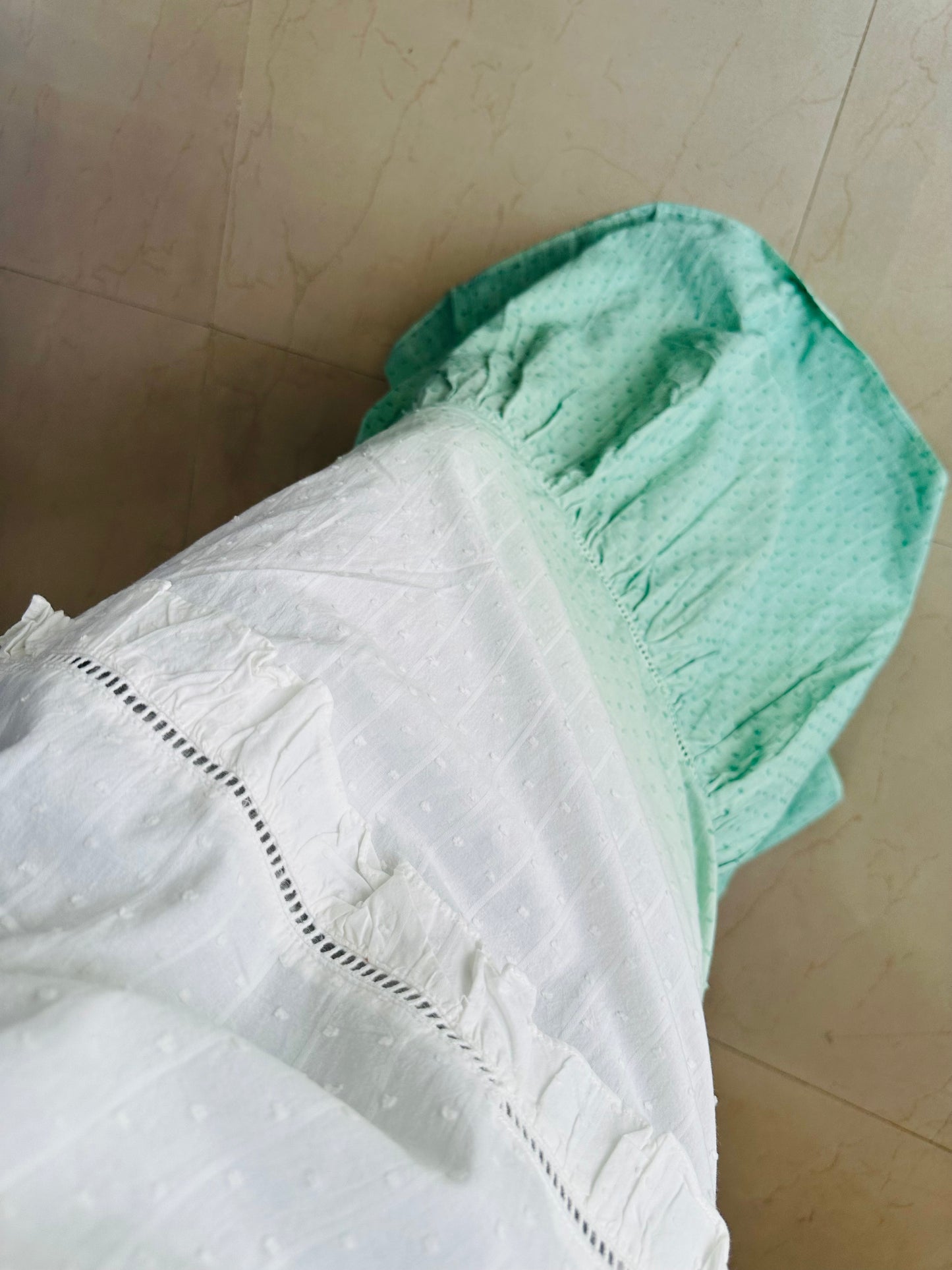 White green vacay dress