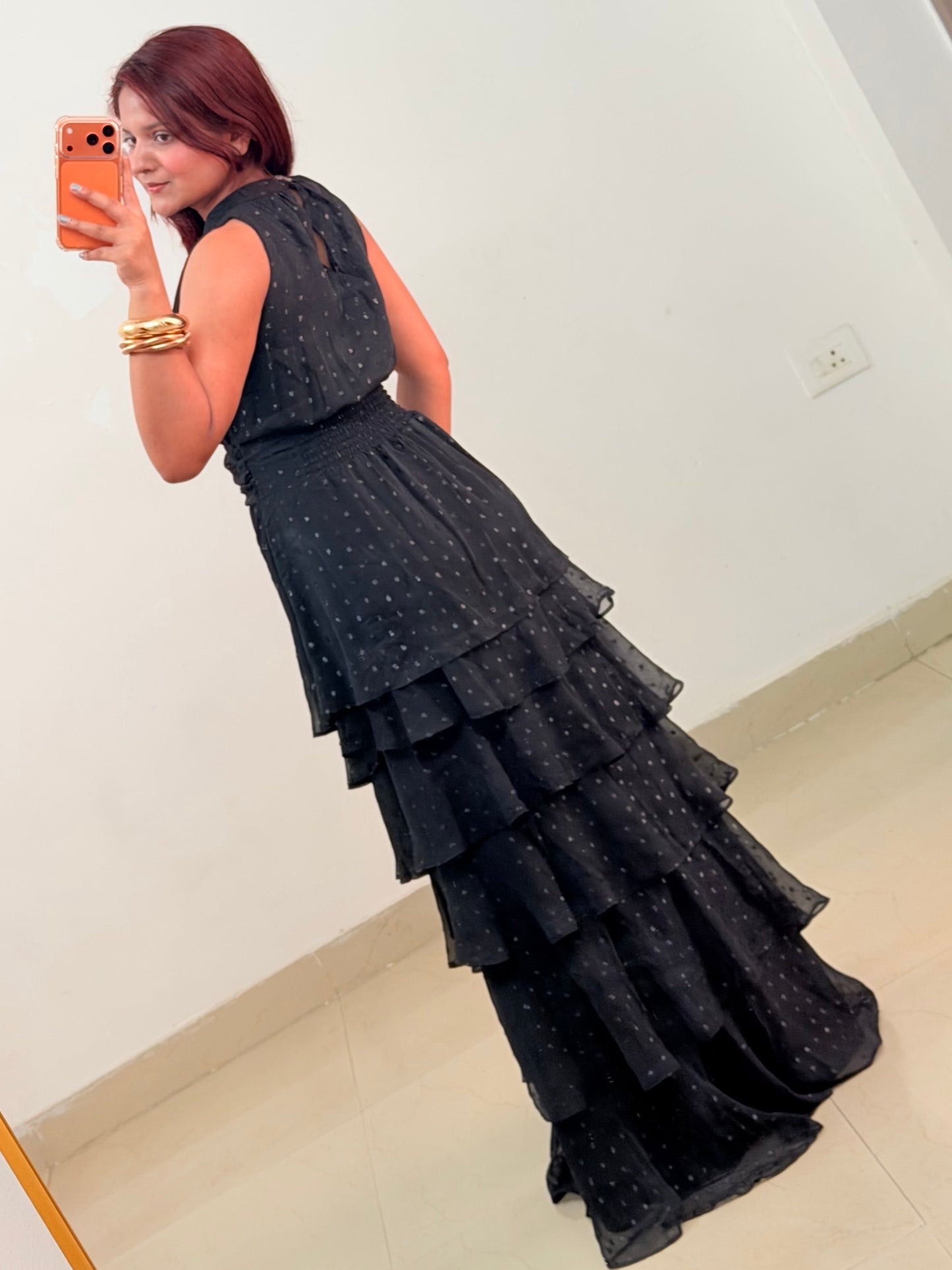 Black frill dress