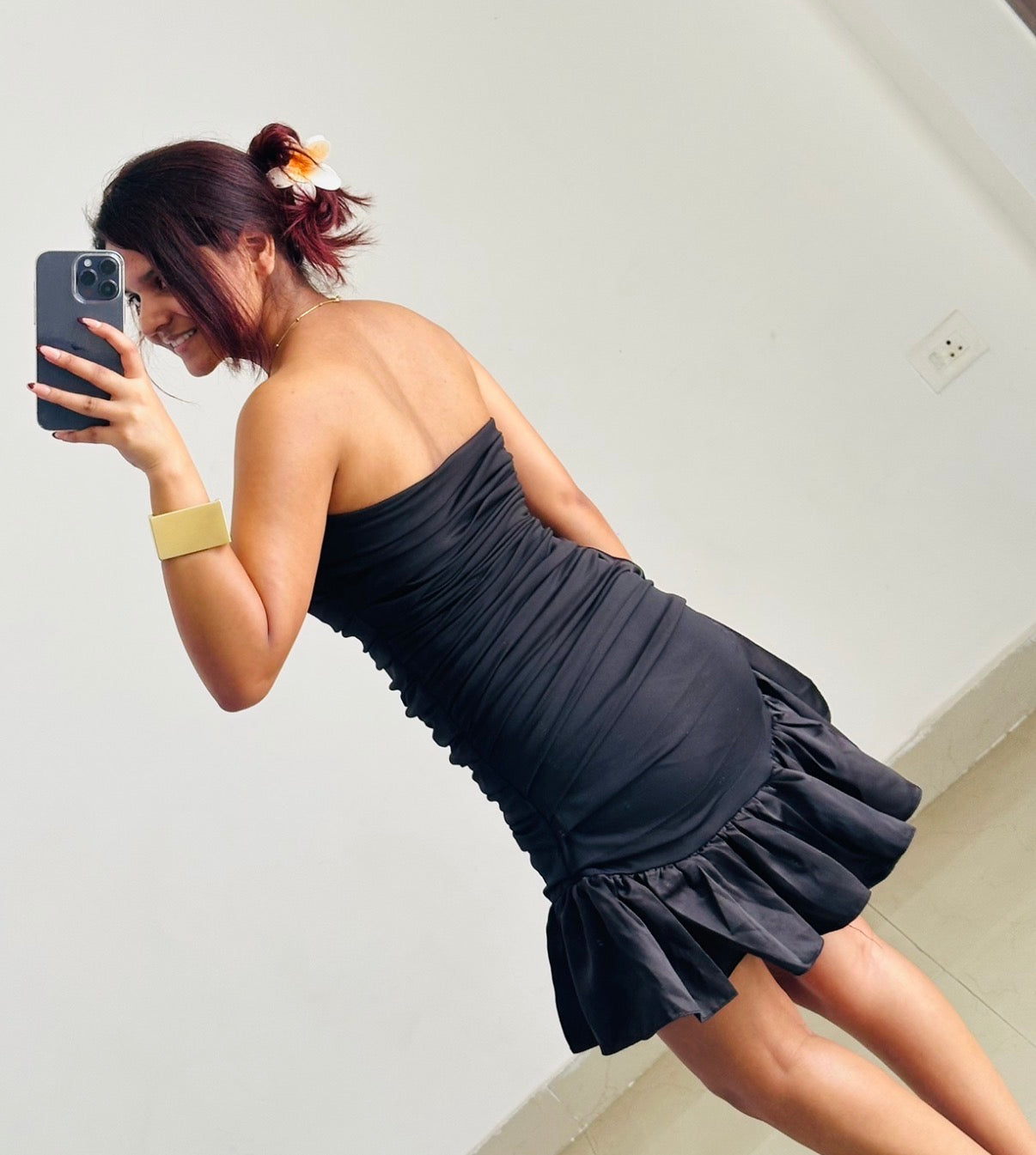 Mini black dress