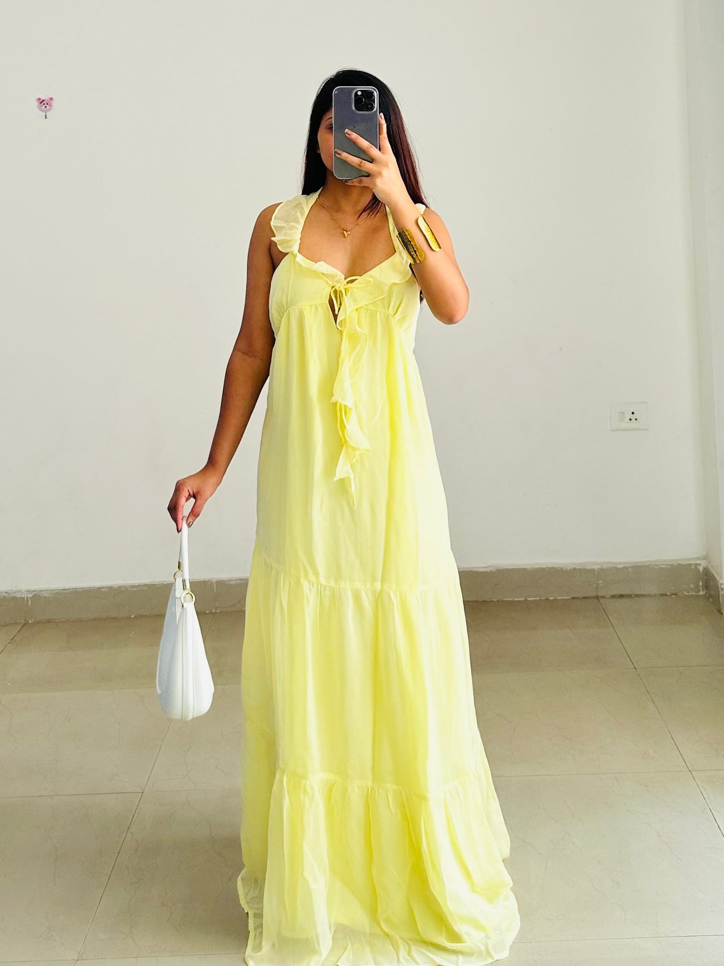 Butter yellow maxi dress