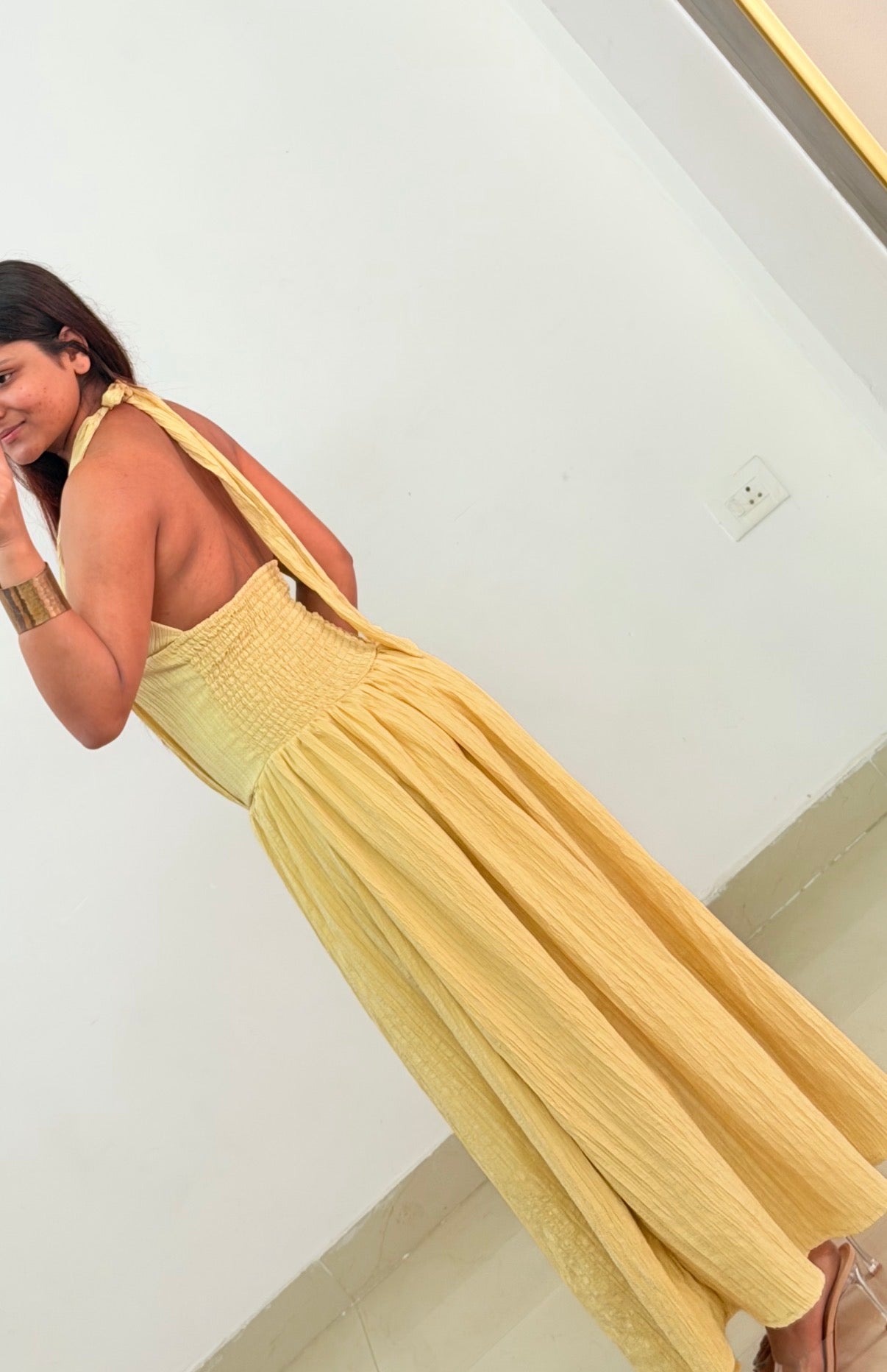 Butter yellow dress