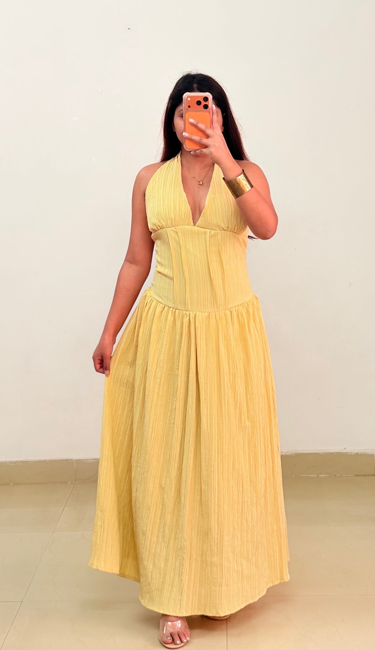 Butter yellow dress