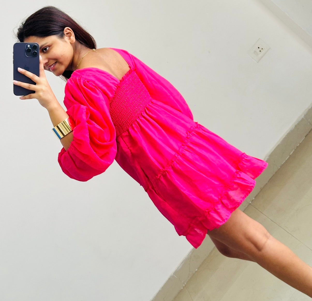 Hot pink dress