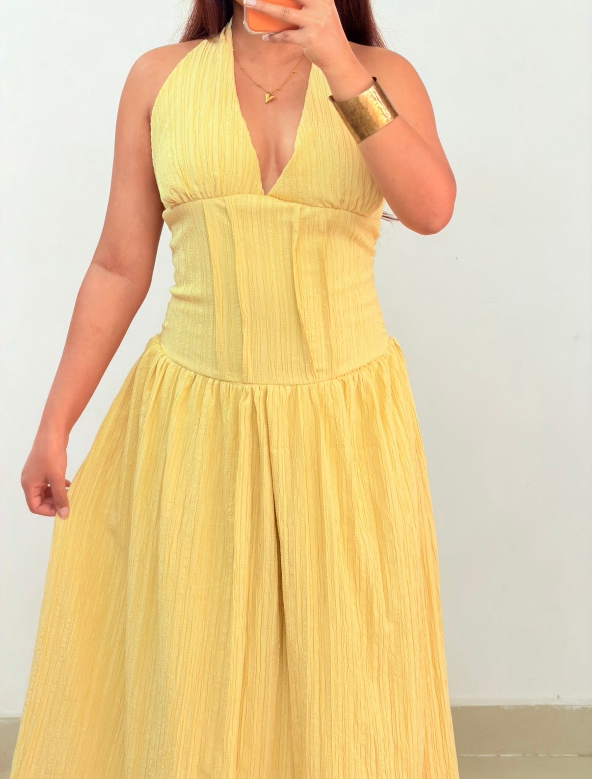 Butter yellow dress