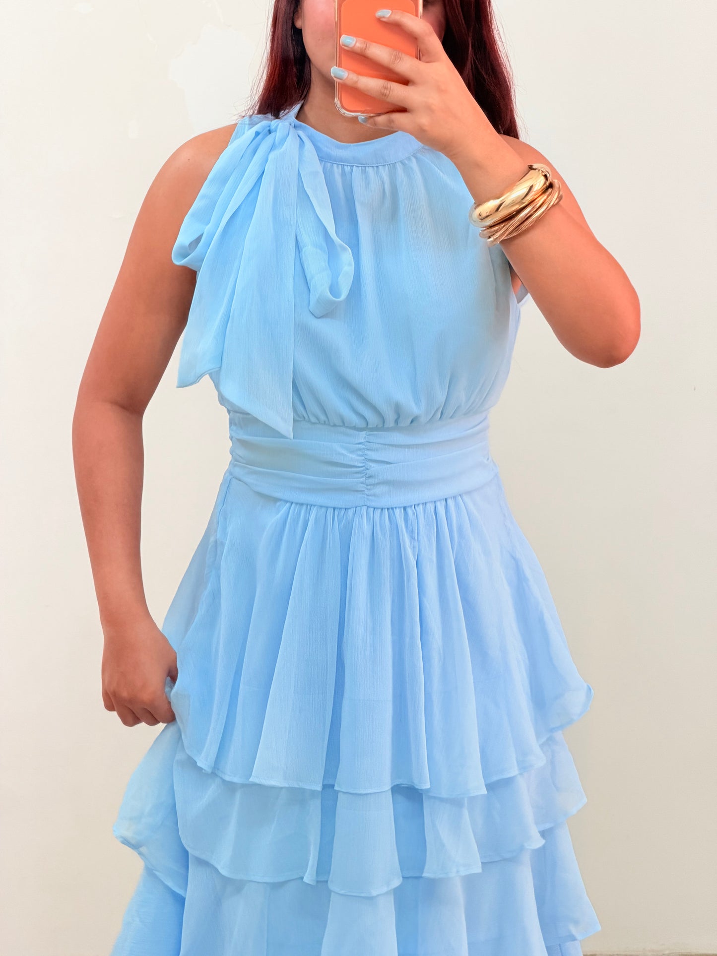 Blue frill dress