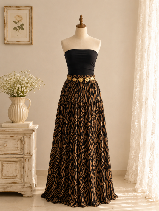 Animal print skirt