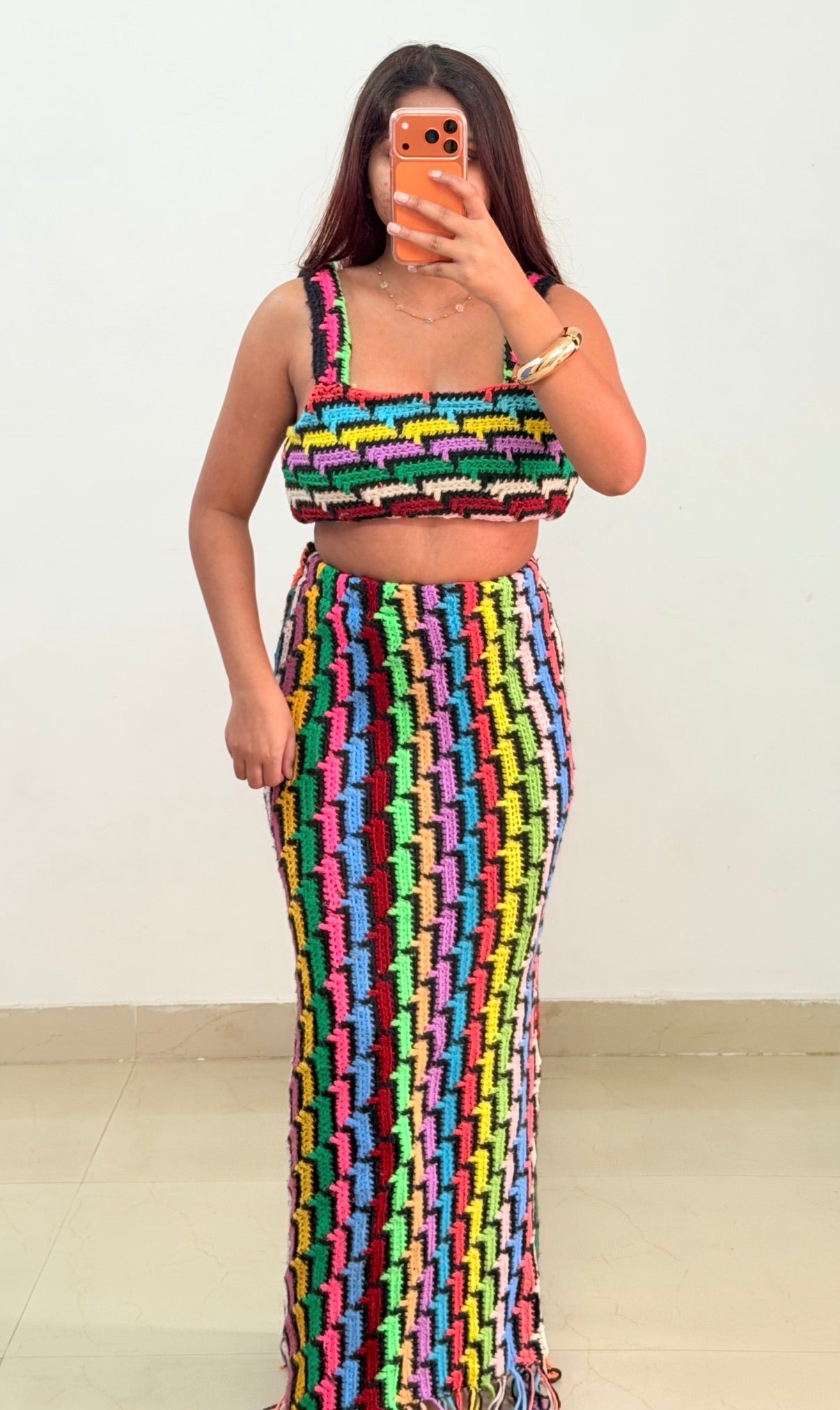 Colorful crochet set