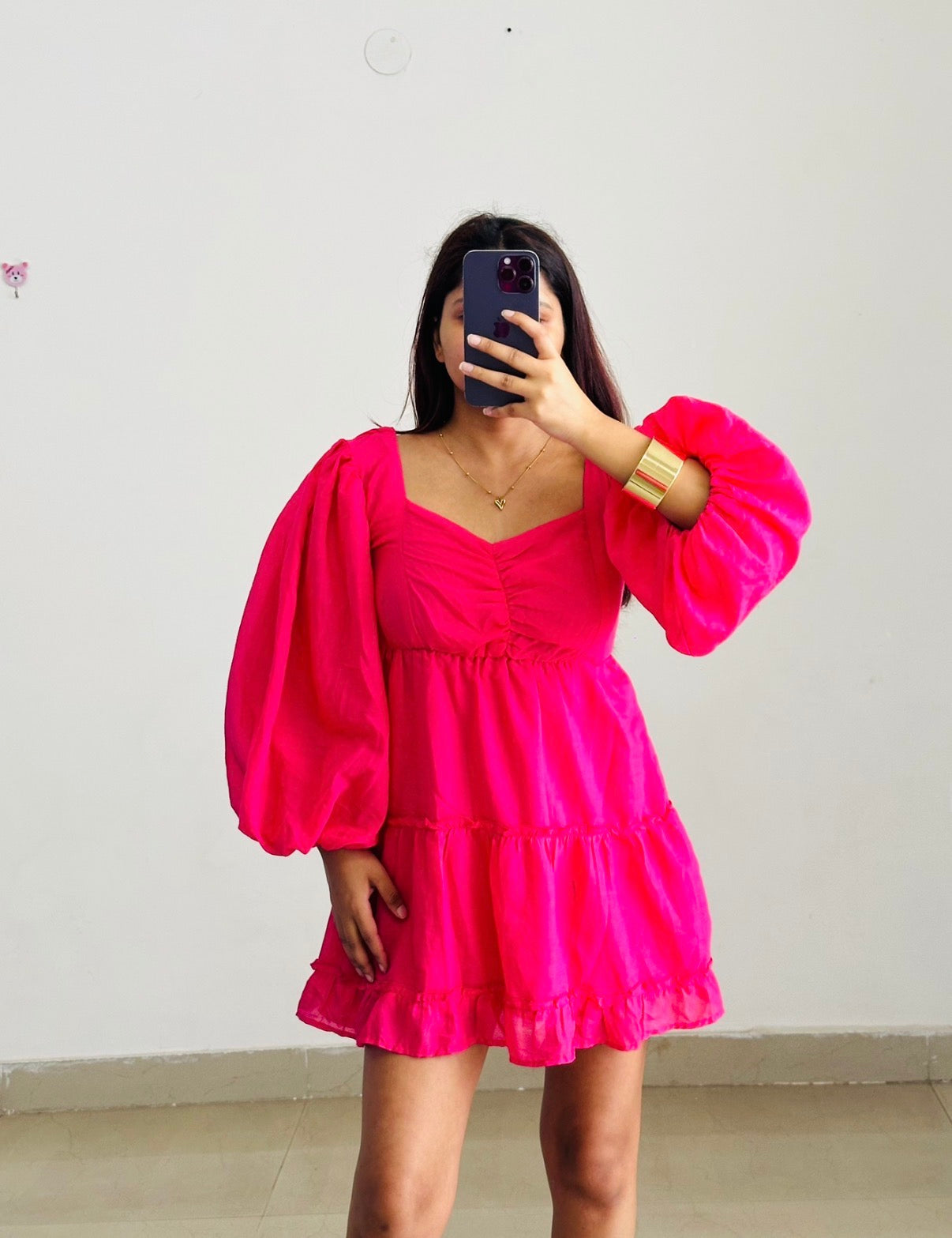 Hot pink dress