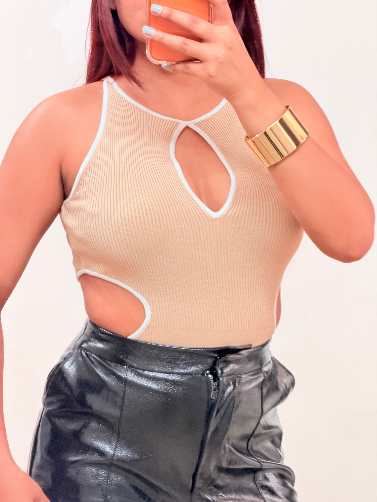 Beige bodysuit