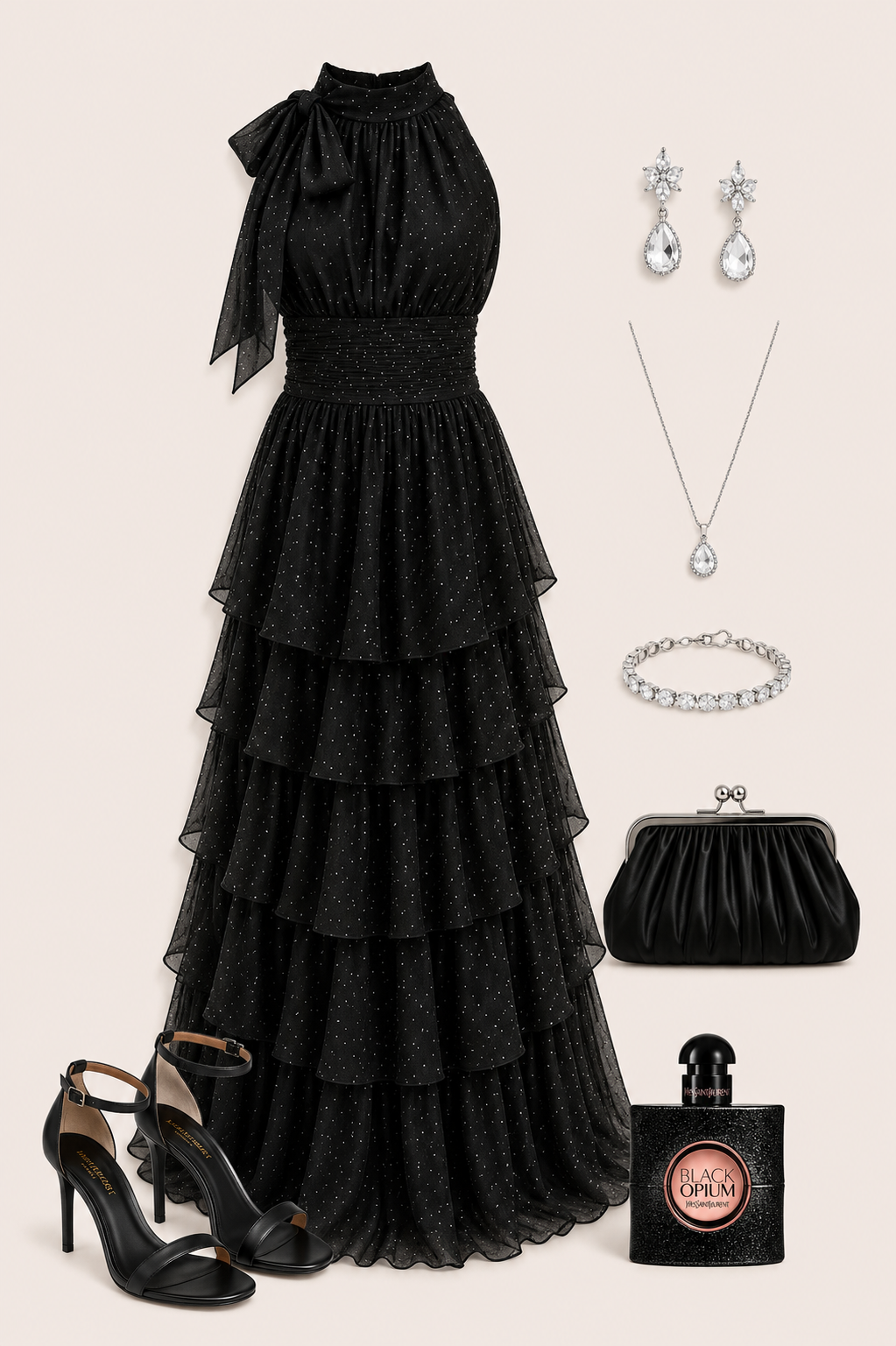 Black frill dress