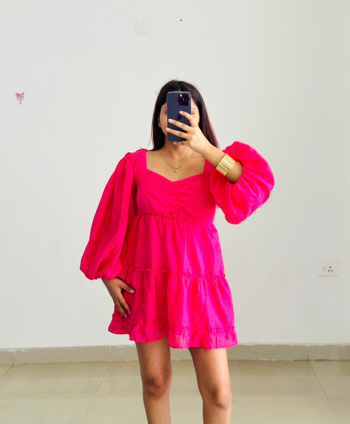 Hot pink dress
