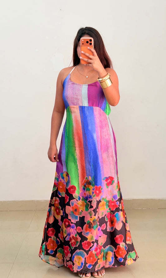 Colorful Halter neck dresses