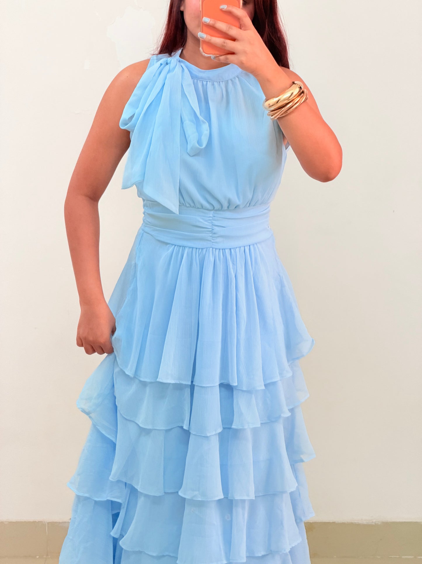 Blue frill dress