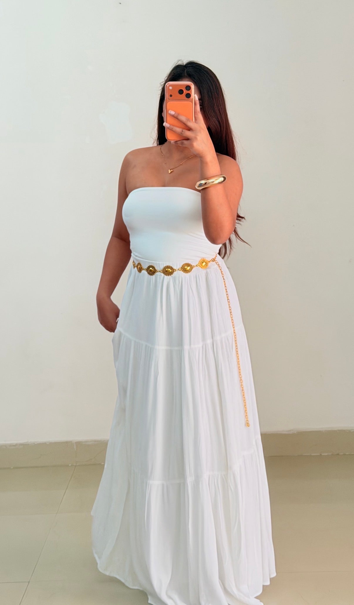 White skirt