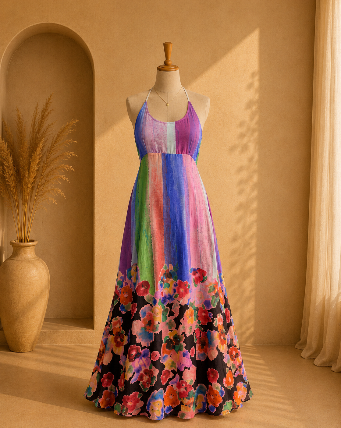 Colorful Halter neck dresses
