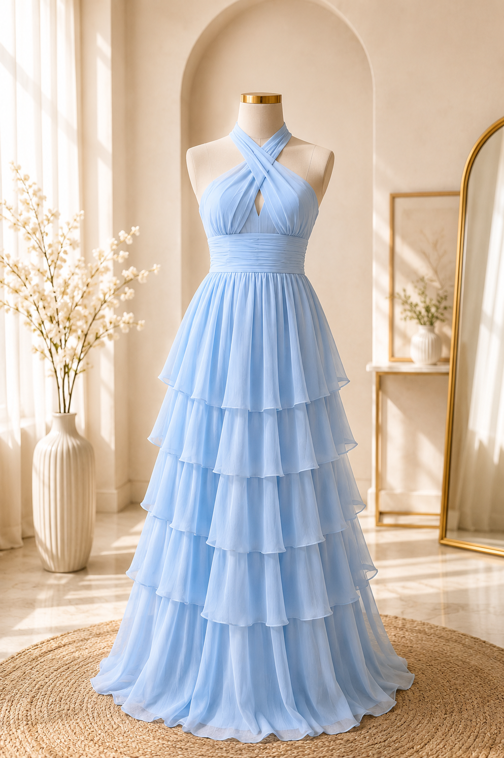 Blue frill dress