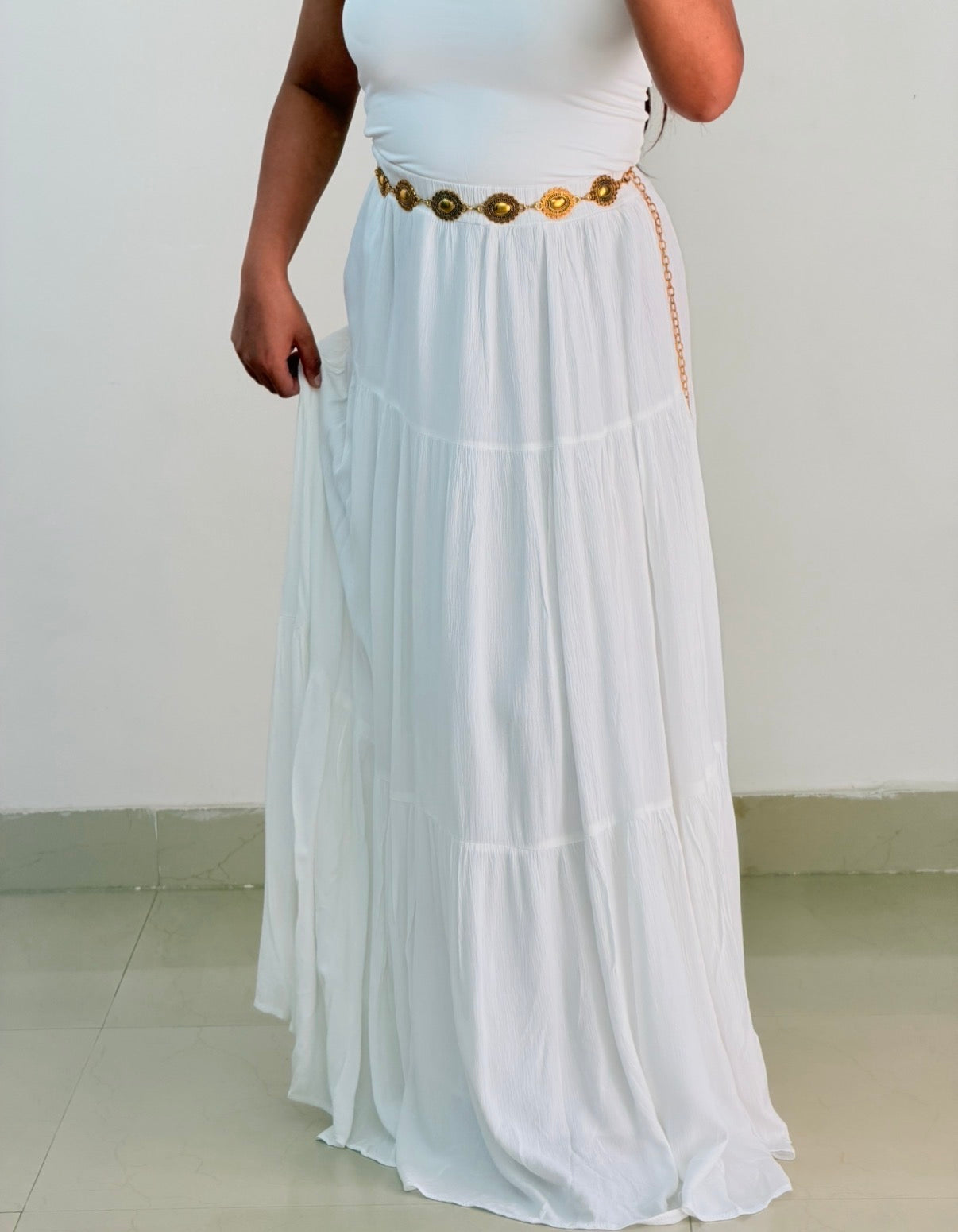 White skirt