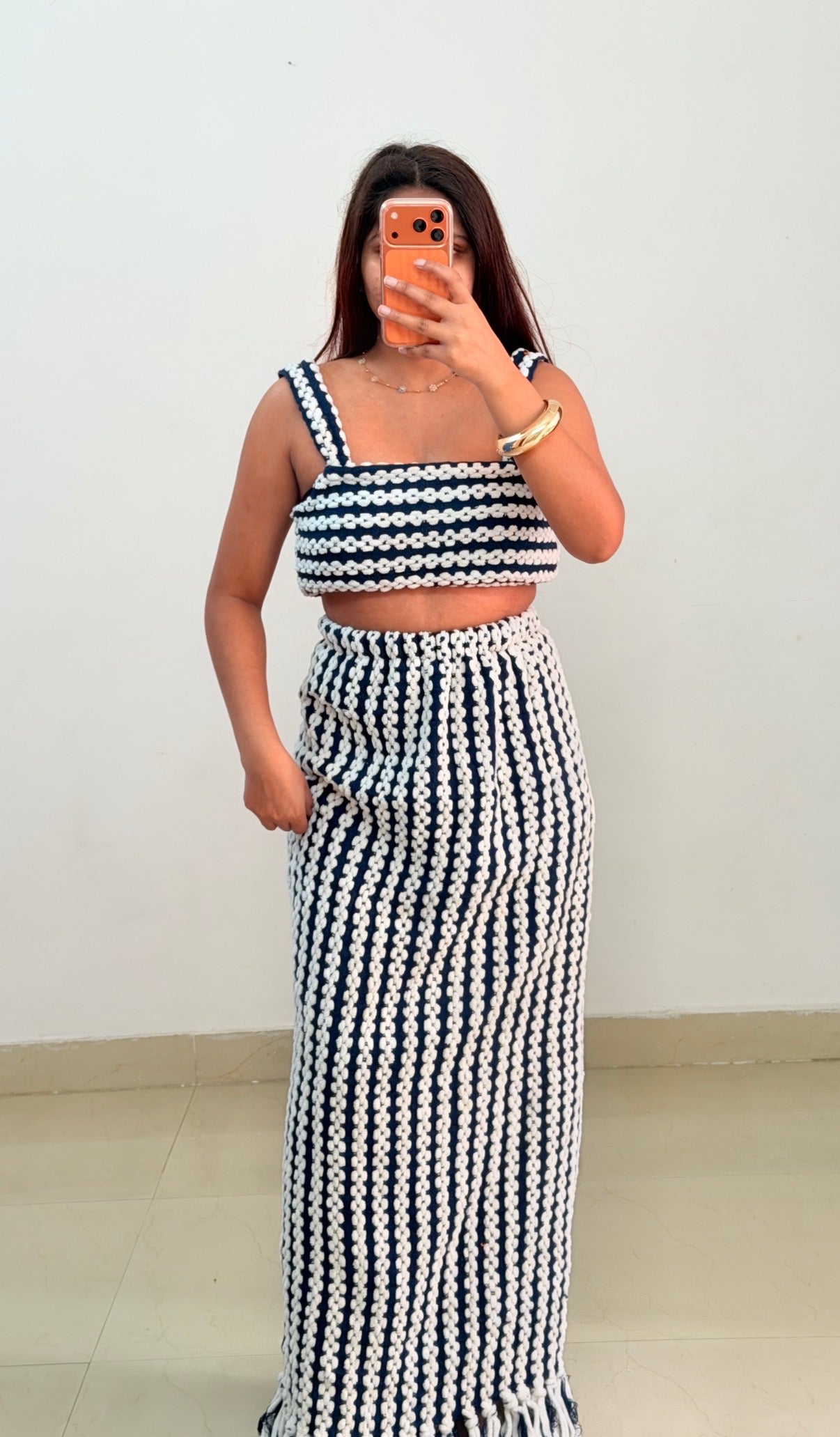 Blue crochet set