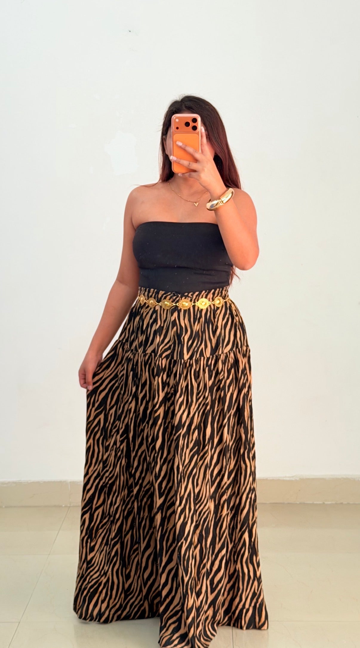 Animal print skirt