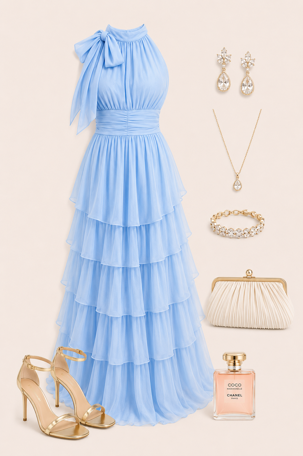 Blue frill dress