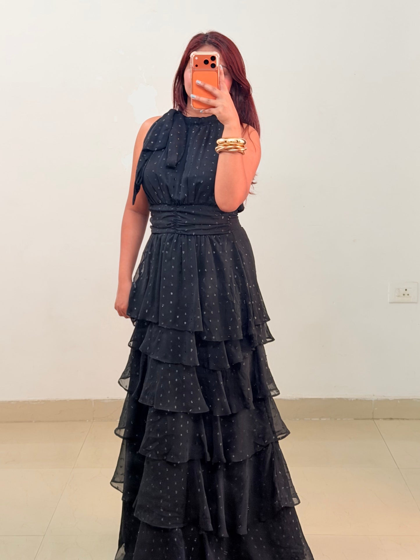 Black frill dress