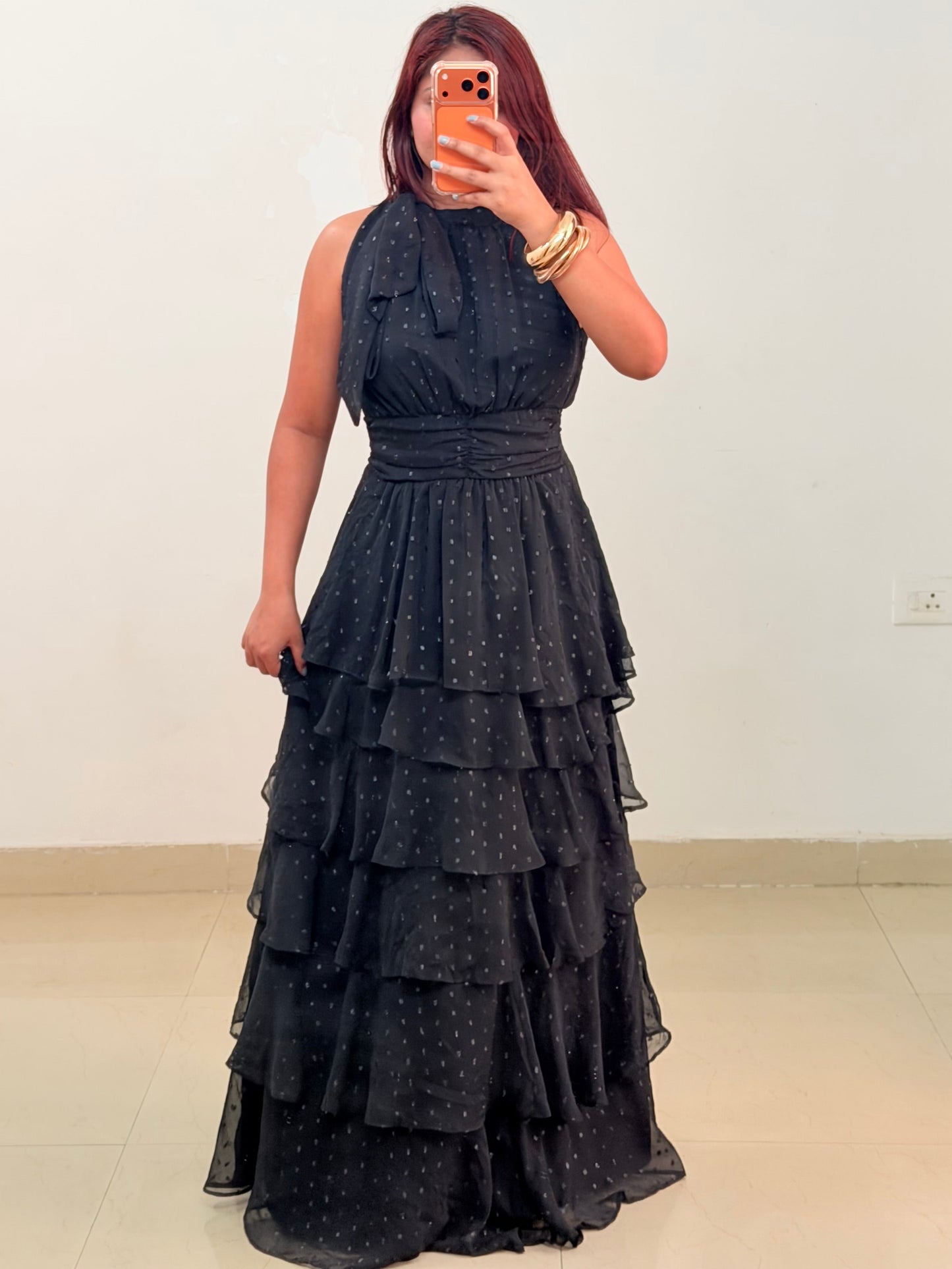 Black frill dress