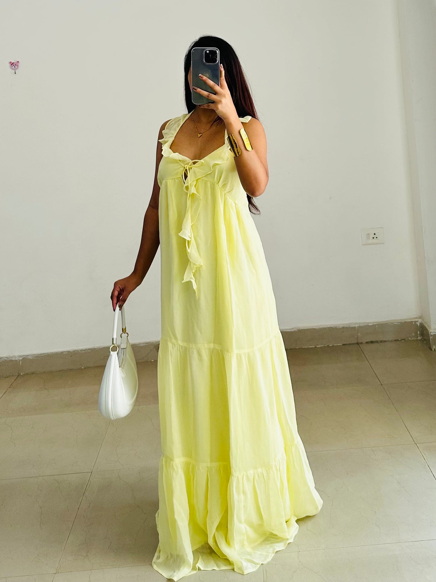 Butter yellow maxi dress