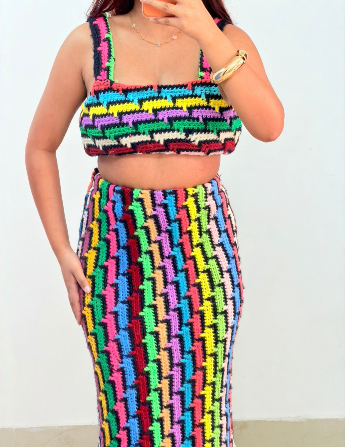 Colorful crochet set