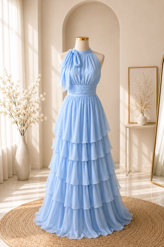Blue frill dress
