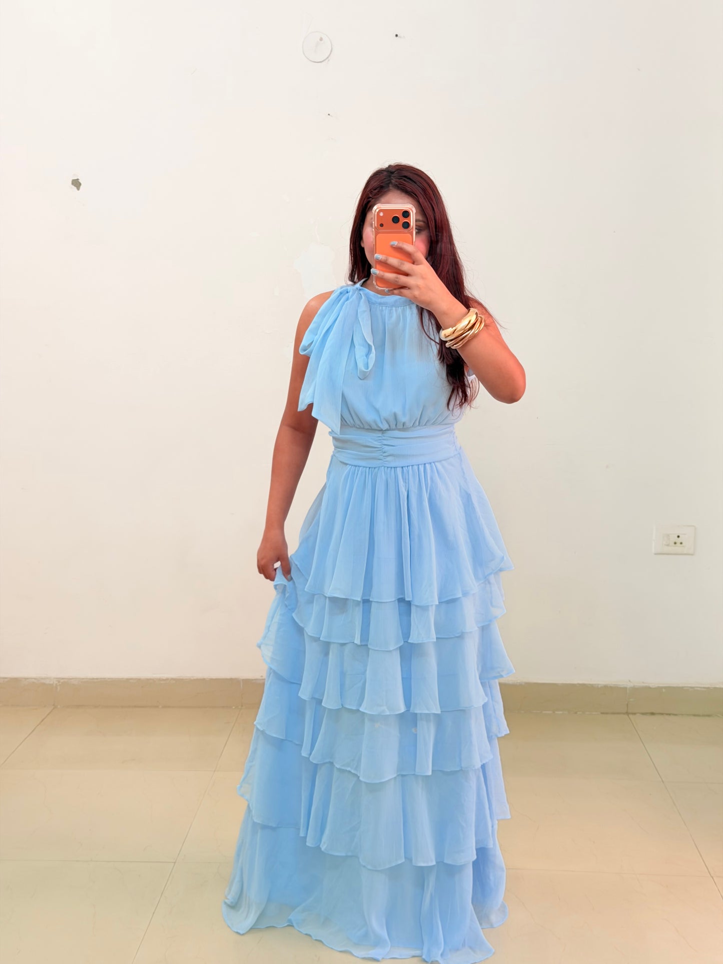 Blue frill dress