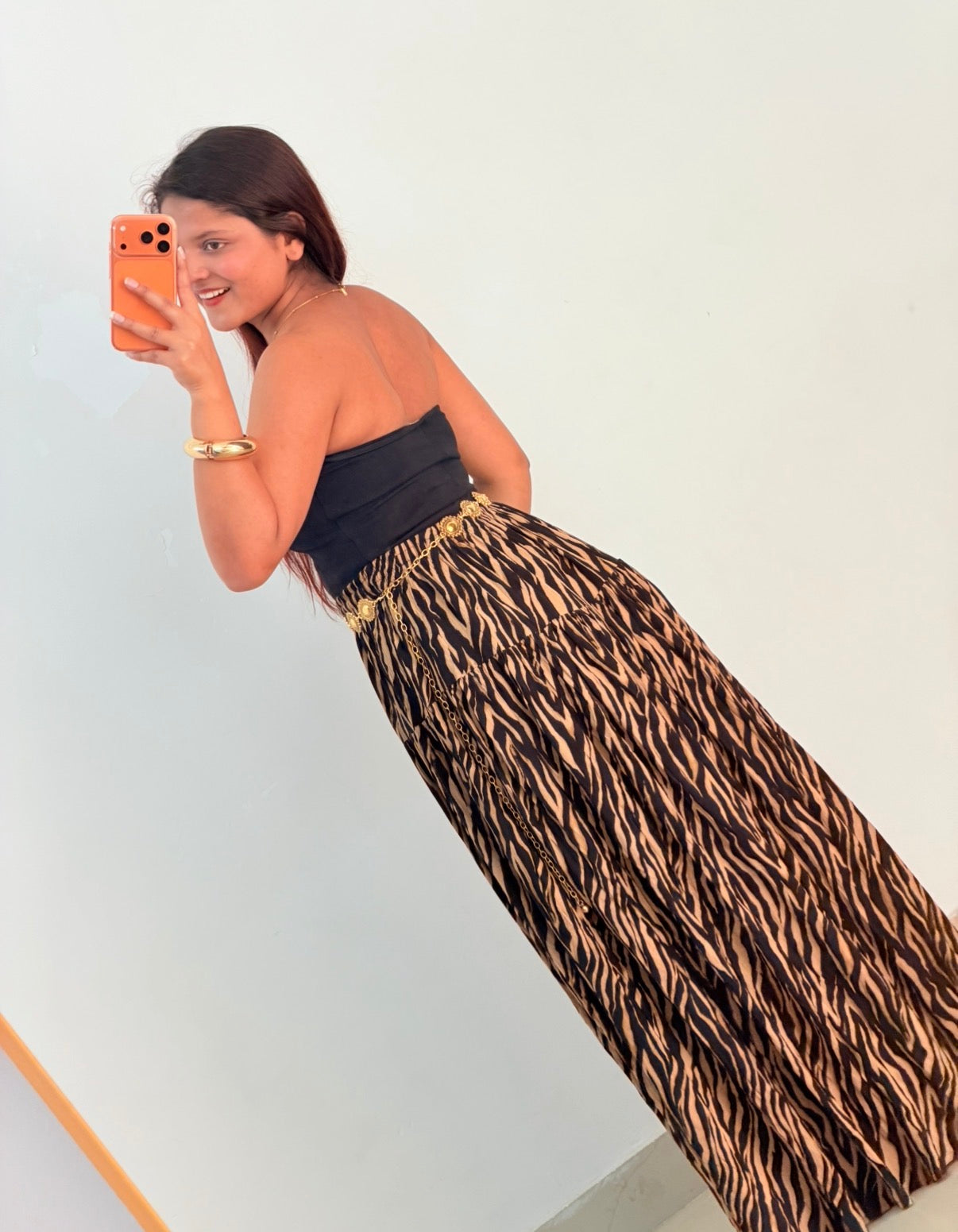 Animal print skirt