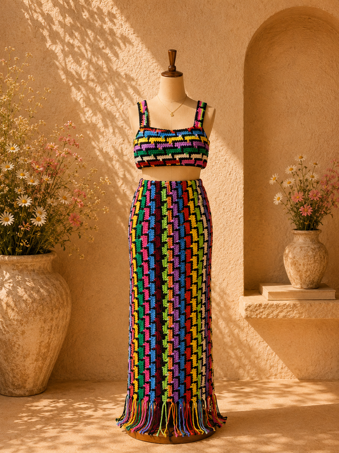 Colorful crochet set