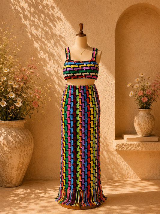 Colorful crochet set