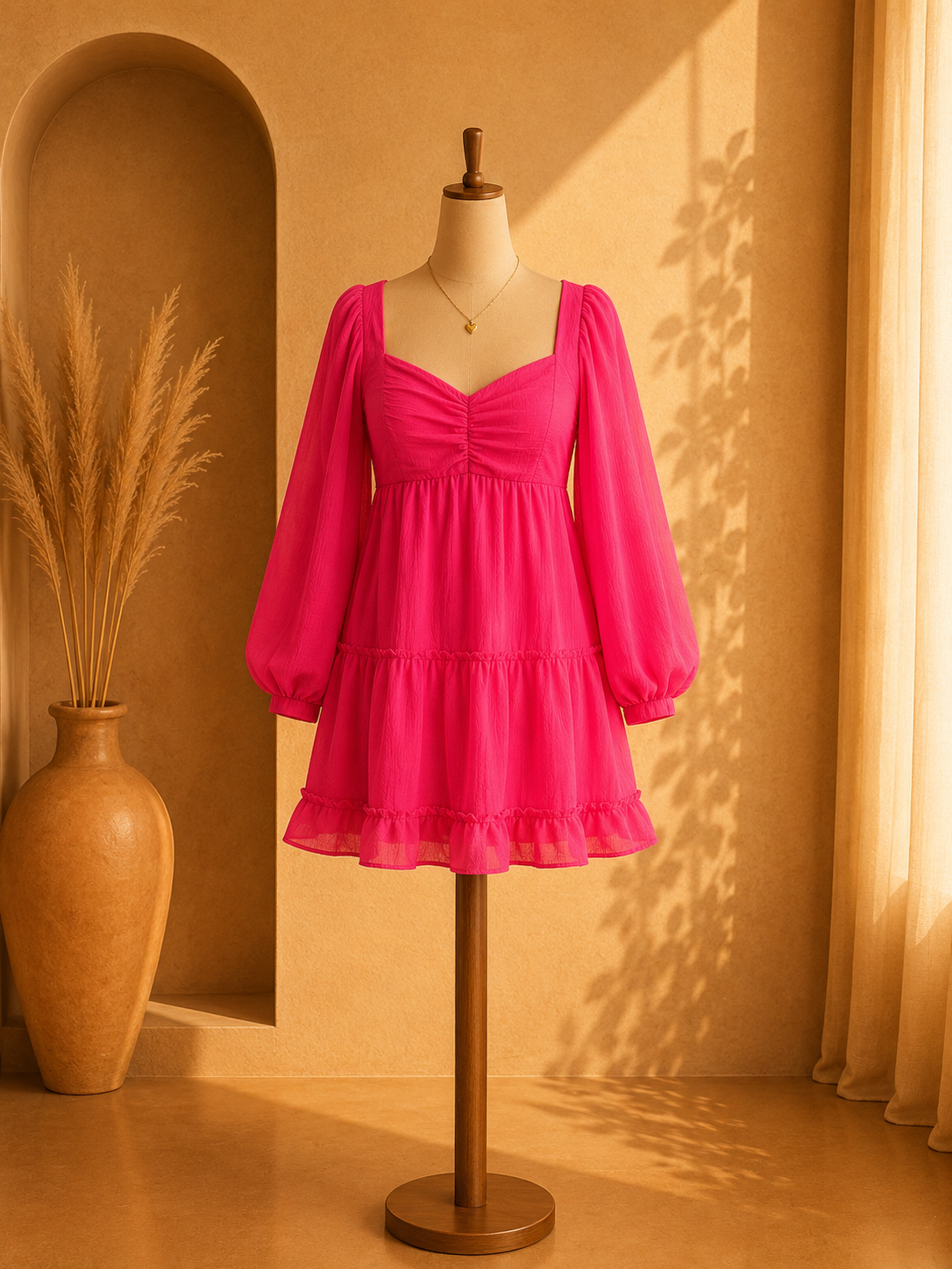 Hot pink dress