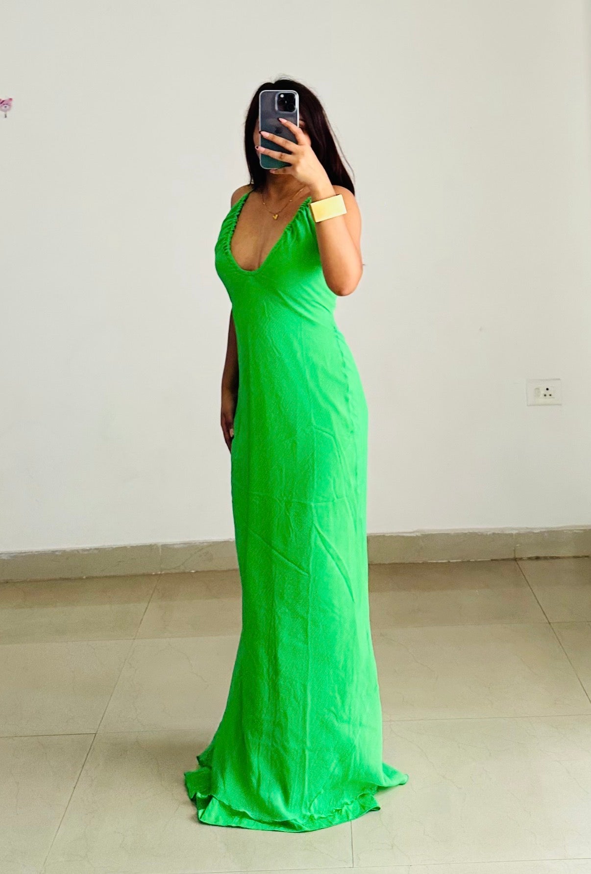 Green summer dress