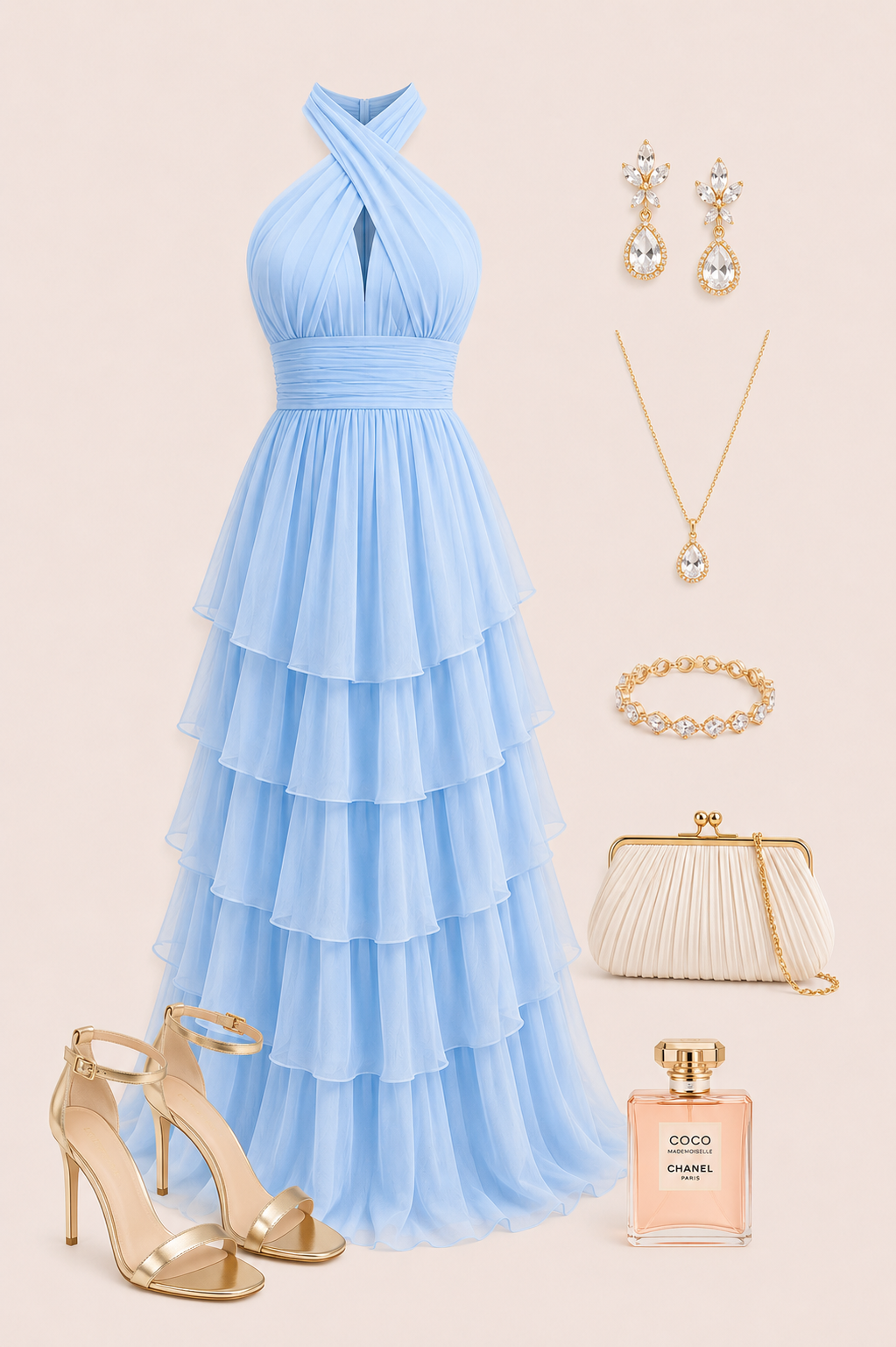 Blue frill dress