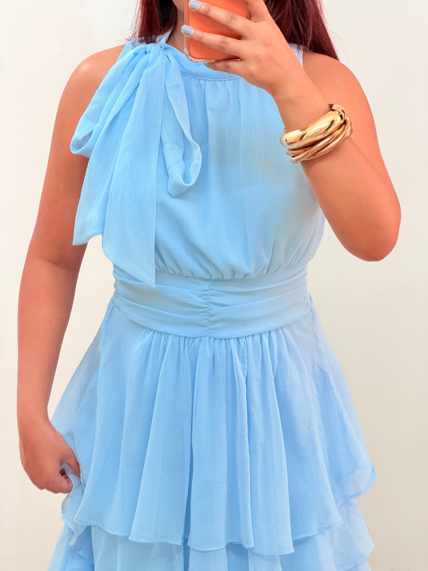 Blue frill dress
