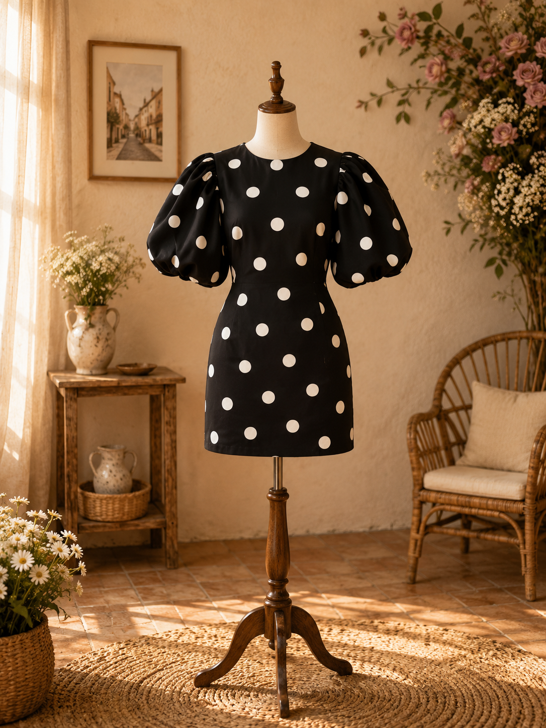 Monroe Polka Dress🖤