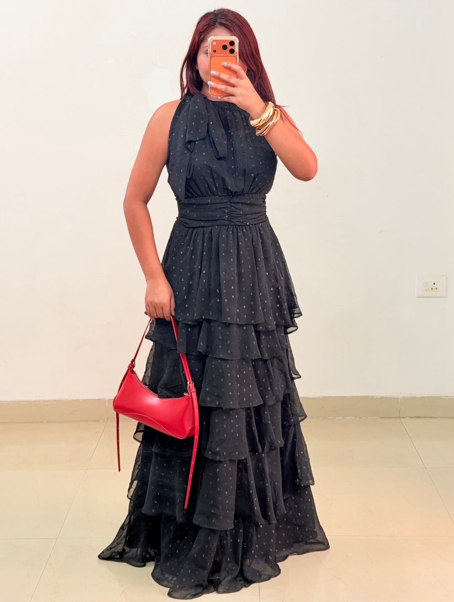 Black frill dress
