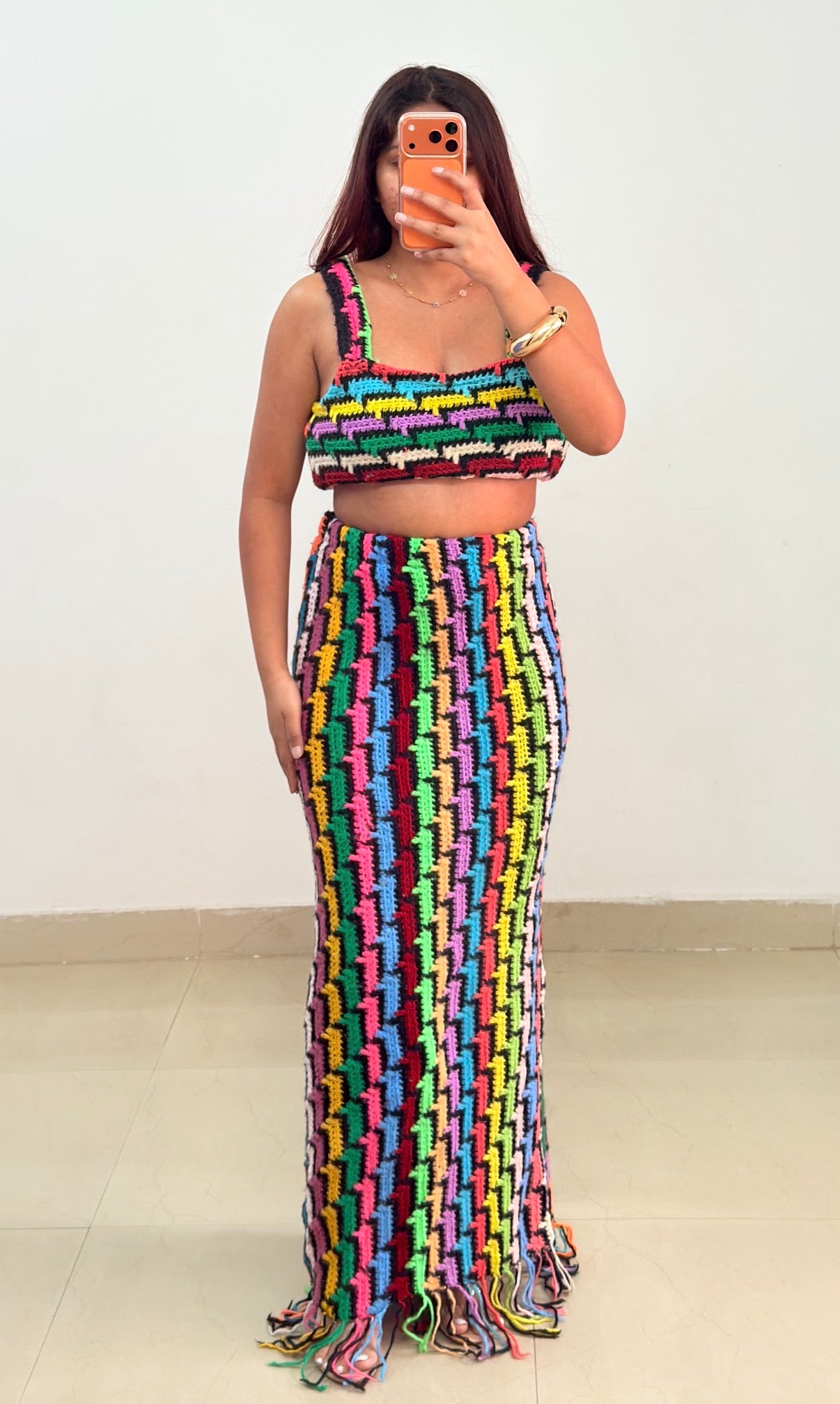 Colorful crochet set