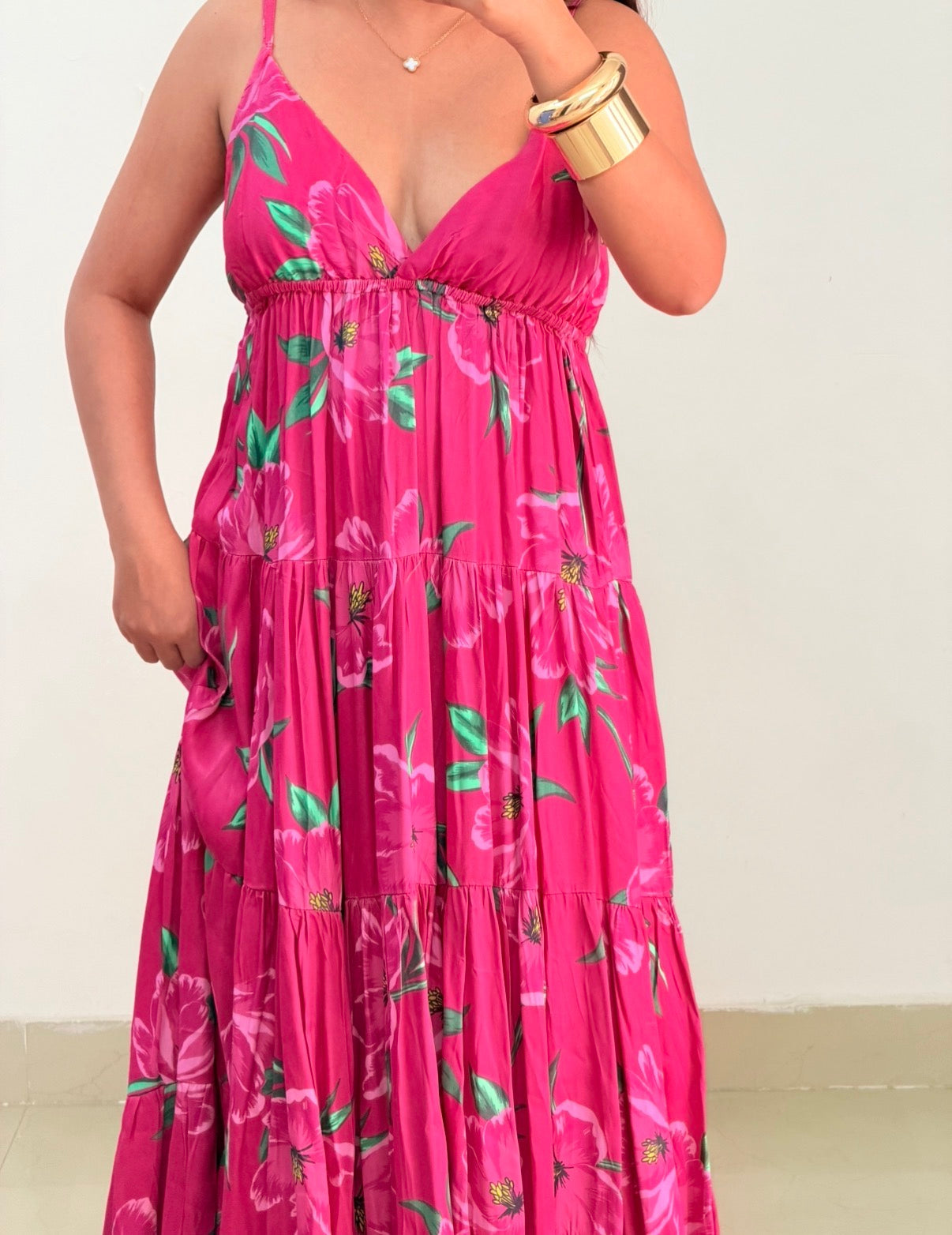 Hot pink prettt dress