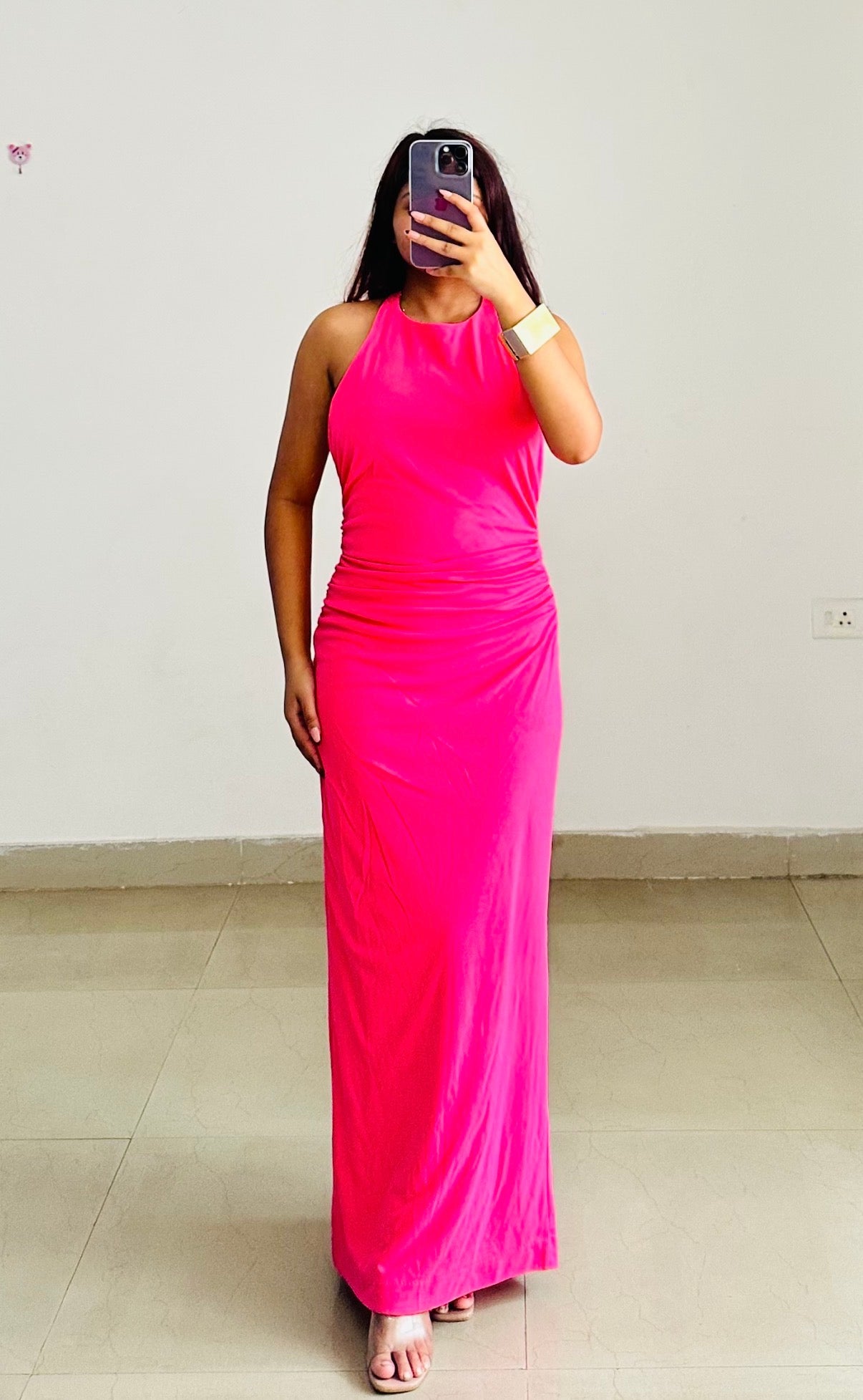 Zara hot pink dress