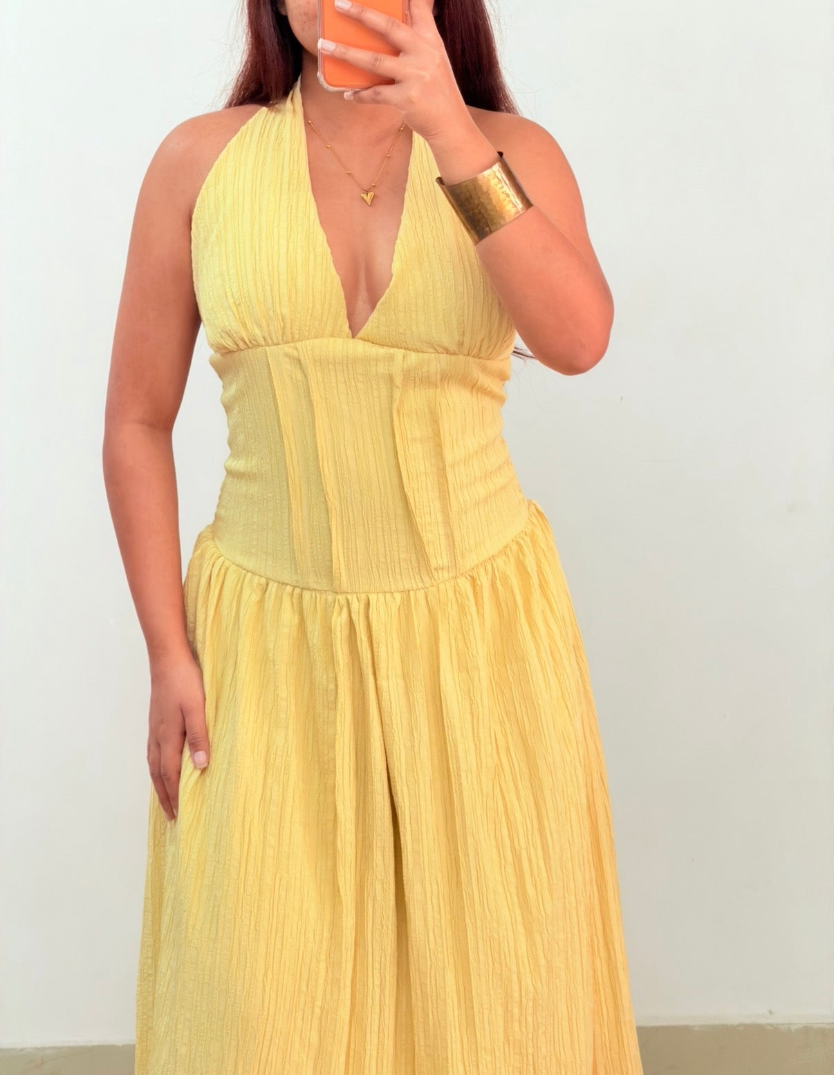 Butter yellow dress