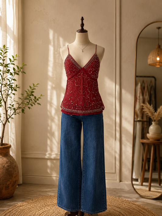 Burgundy Bliss Top✨