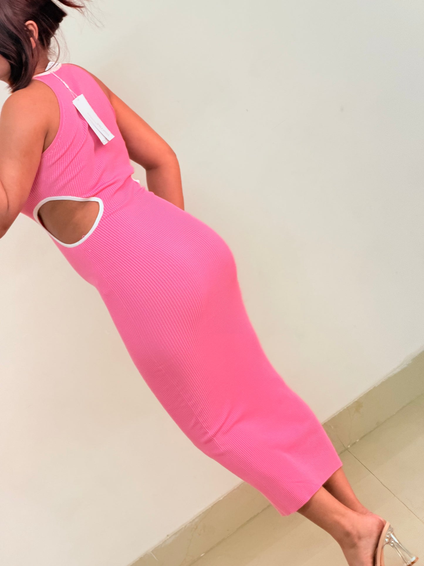 Pink bodycon dress